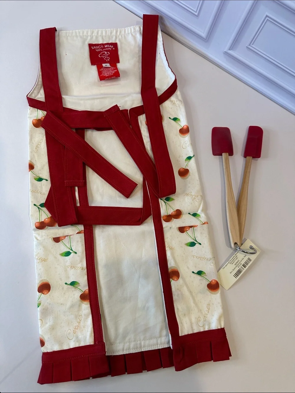 Kids S Cherry Apron Williams Sonoma Pancake Molds & Spatulas & Silicon Bake Set